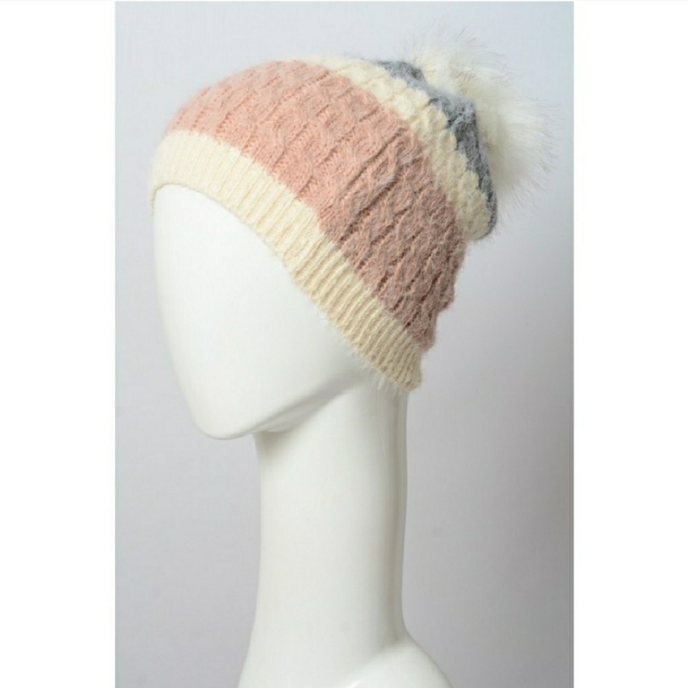 🎆Rose / Gray Beanie🎆 - Picture 3 of 4